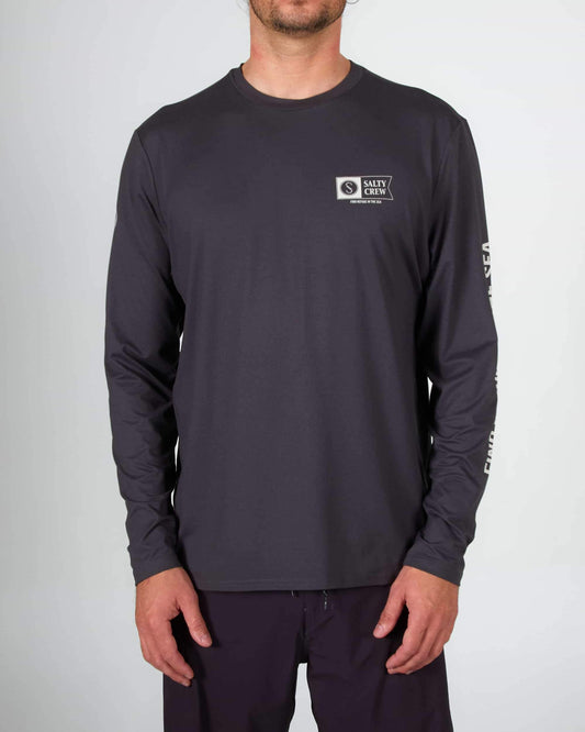Salty crew SUN PROTECTION THRILL SEEKERS L/S SURF SHIRT - Black in Black