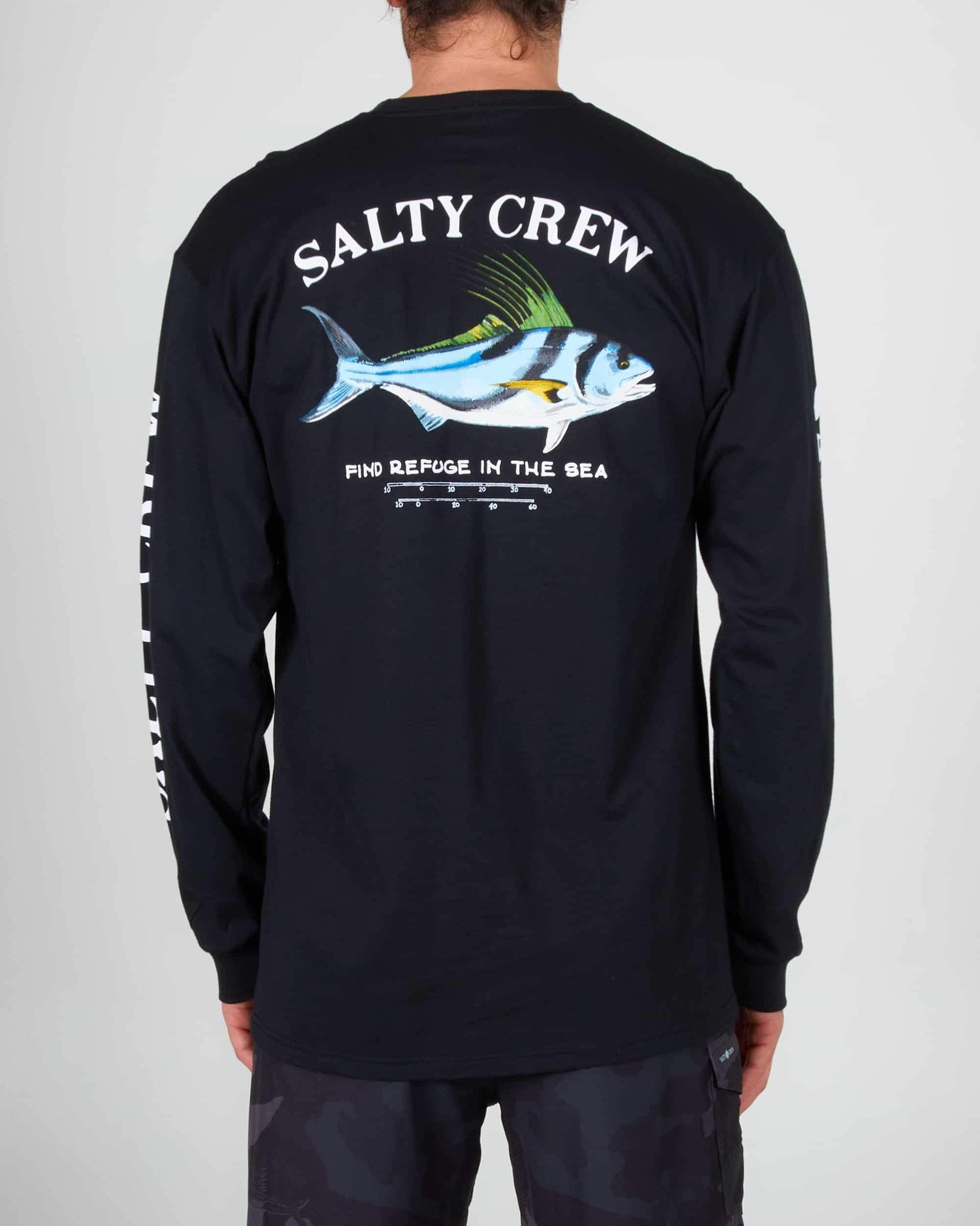 Salty crew T-SHIRTS L/S ROOSTER PREMIUM L/S TEE - BLACK em BLACK