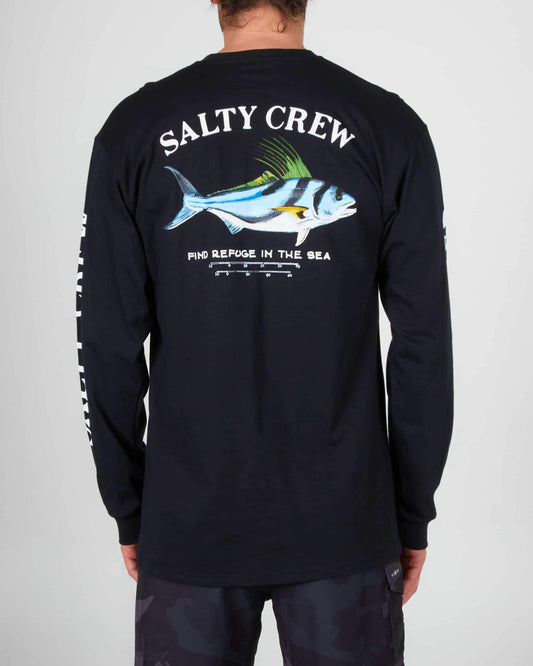 Salty crew T-SHIRTS L/S ROOSTER PREMIUM L/S TEE - BLACK in BLACK