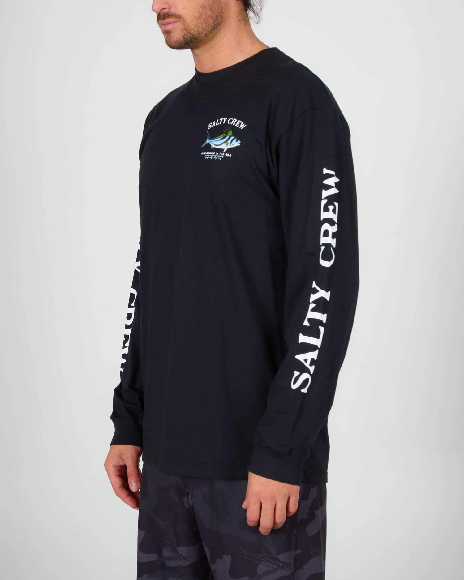 Salty crew T-SHIRTS L/S ROOSTER PREMIUM L/S TEE - BLACK em BLACK