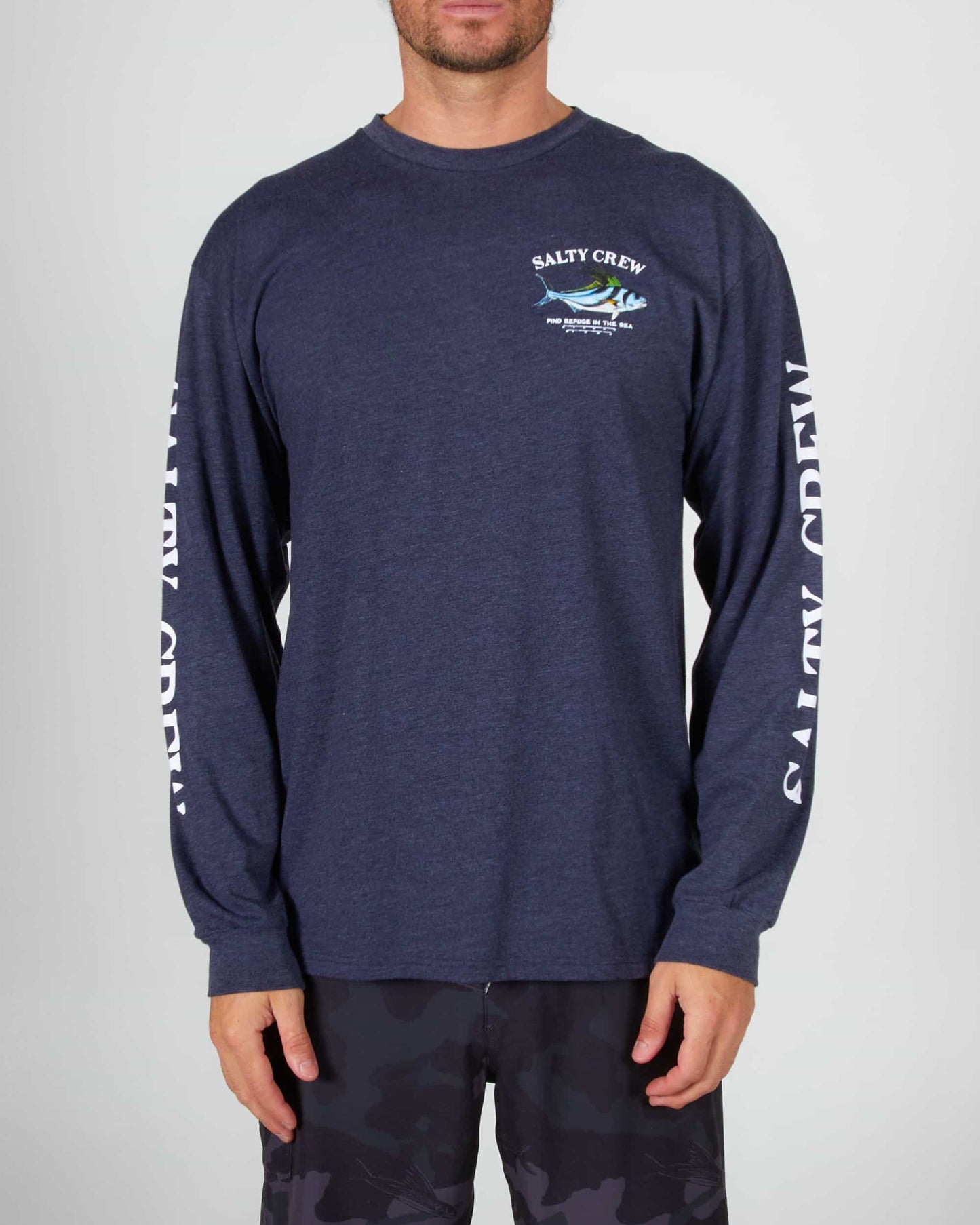 Haan Premium L/S Tee - Navy Heather