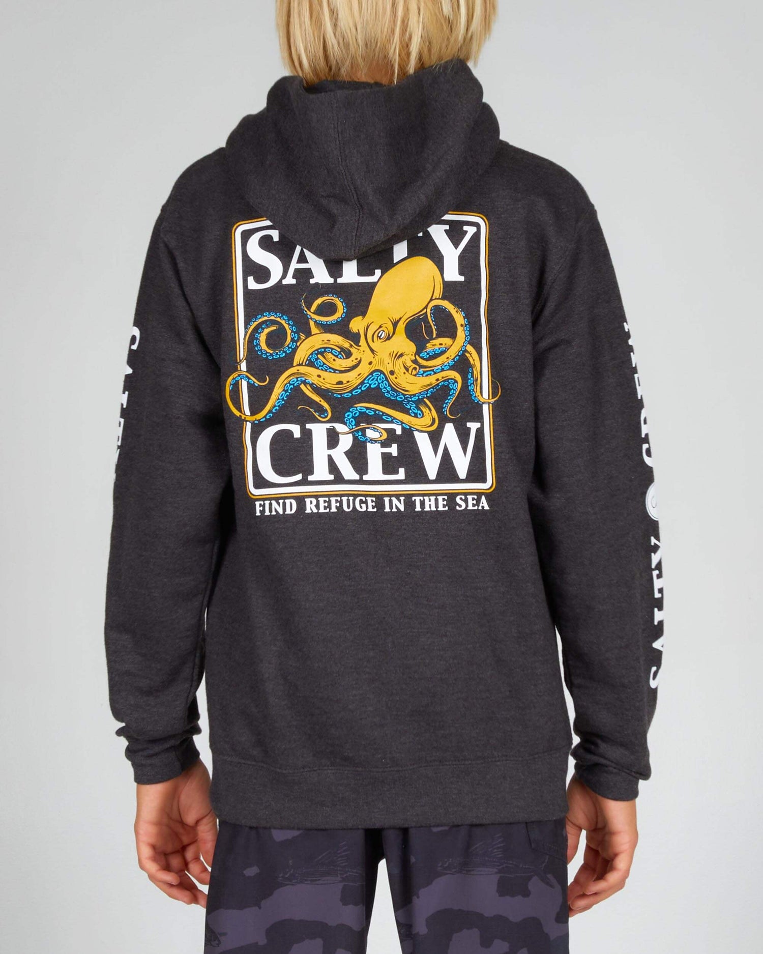 Salty crew FLEECE INK SLINGER BOYS FLEECE  - CHARCOAL HEATHER  in CHARCOAL HEATHER