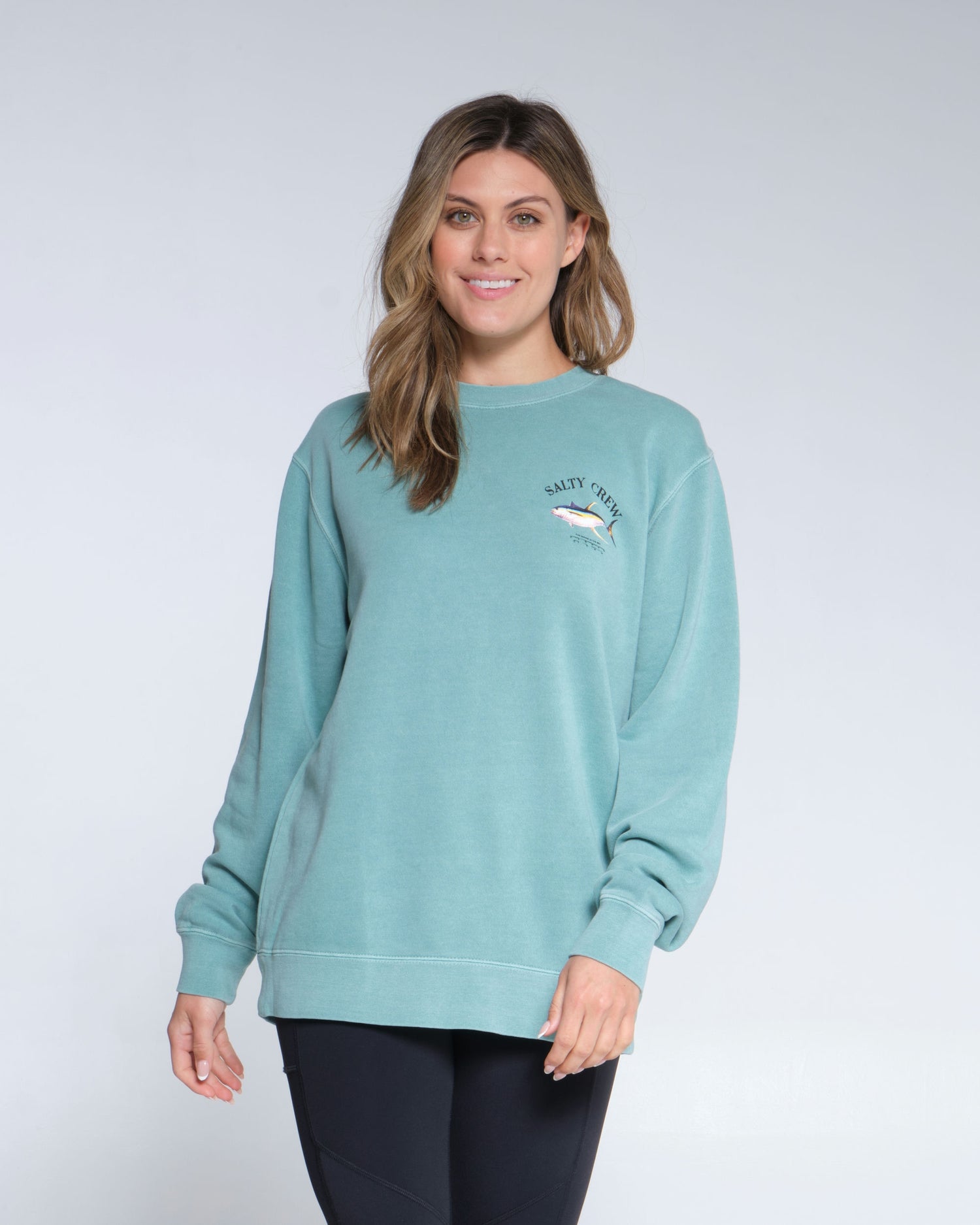 Salty crew FLEECE AHI MOUNT BOYFRIED CREW - Menta em Menta