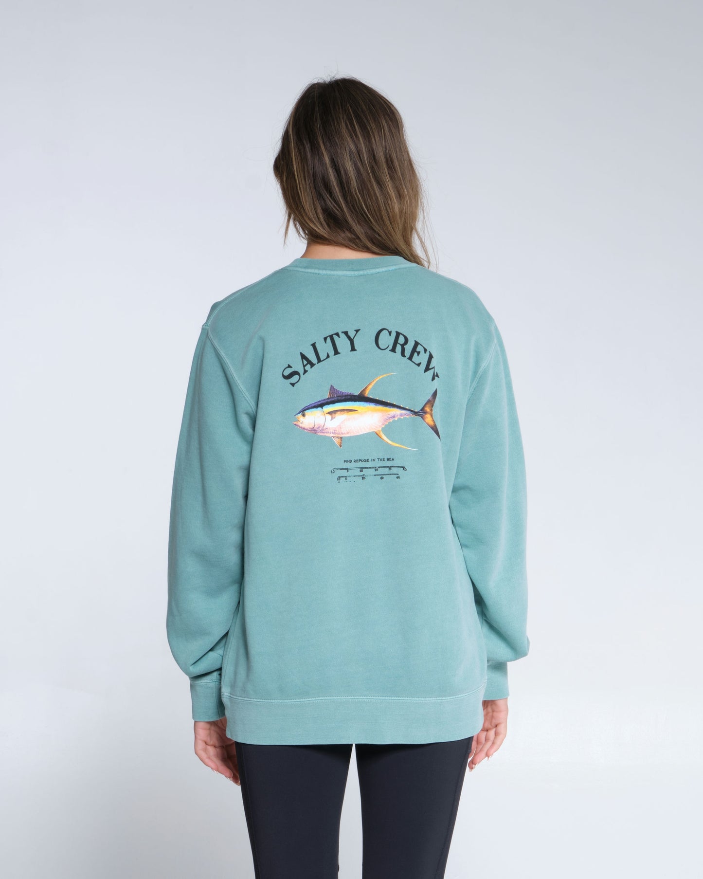 Salty crew FLEECE AHI MOUNT BOYFRIED CREW - Menta em Menta