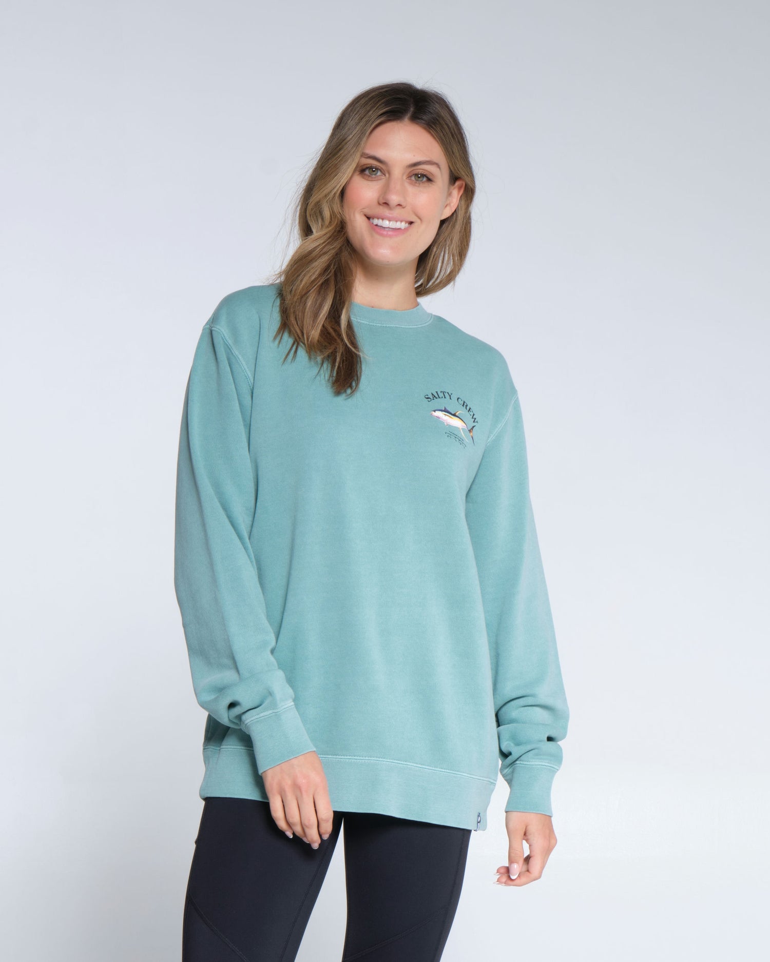 Salty crew FLEECE AHI MOUNT BOYFRIED CREW - Mint in Mint