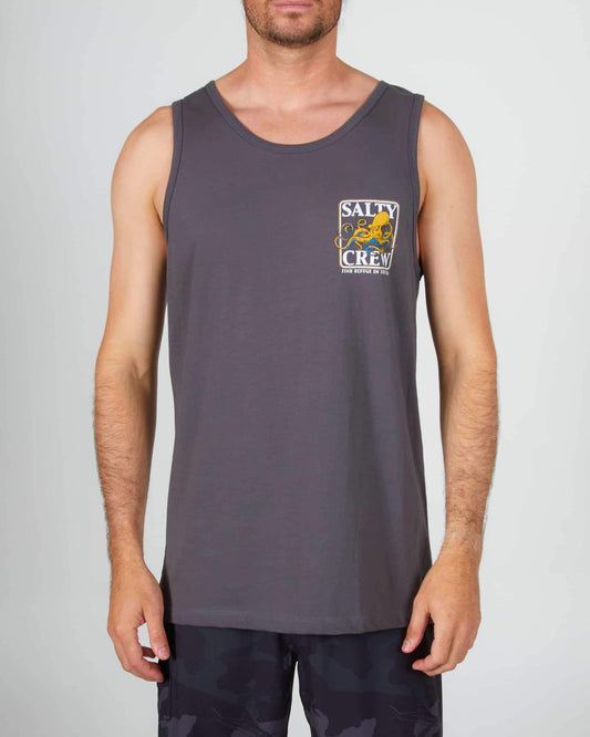 Salty crew TANK STANDARD INK SLINGER TANK - Charcoal in Charcoal