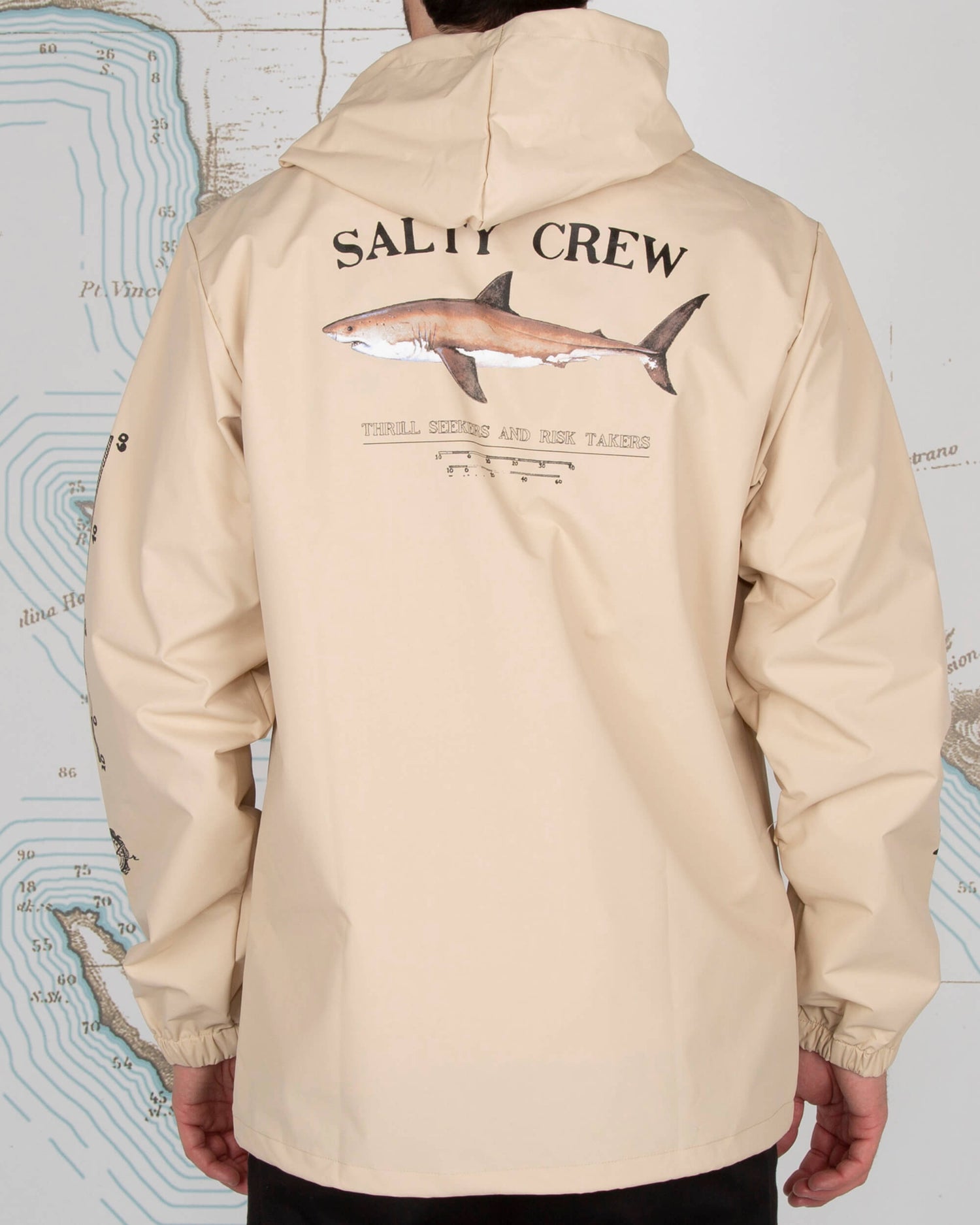 Salty crew Men's Jackets Bruce Cream Snap Jacket in CREAM