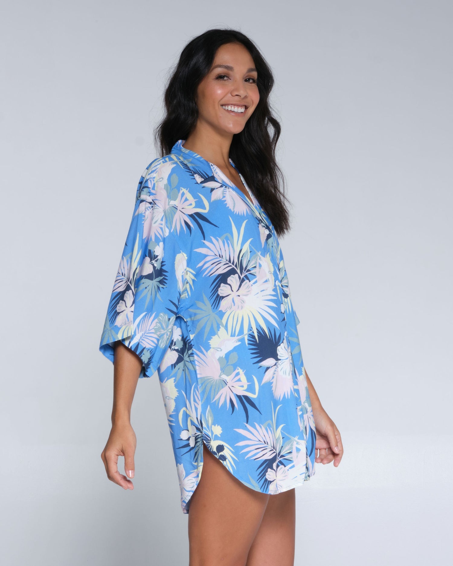 Salty crew Shirt/Dress DESERT ISLAND COVER UP - Bahama Blue in Bahama Blue