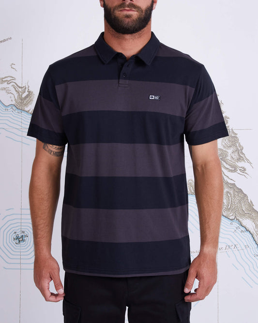 Salty crew Men's Shirts DIVER DOWN S/S POLO in Charcoal