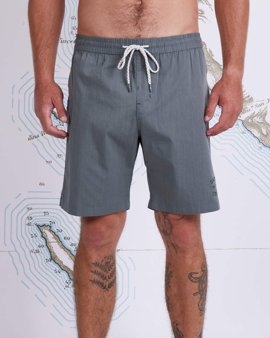 Salty crew Pantalones cortos para hombre STRANDS ELASTIC SHORTS en verde fatiga
