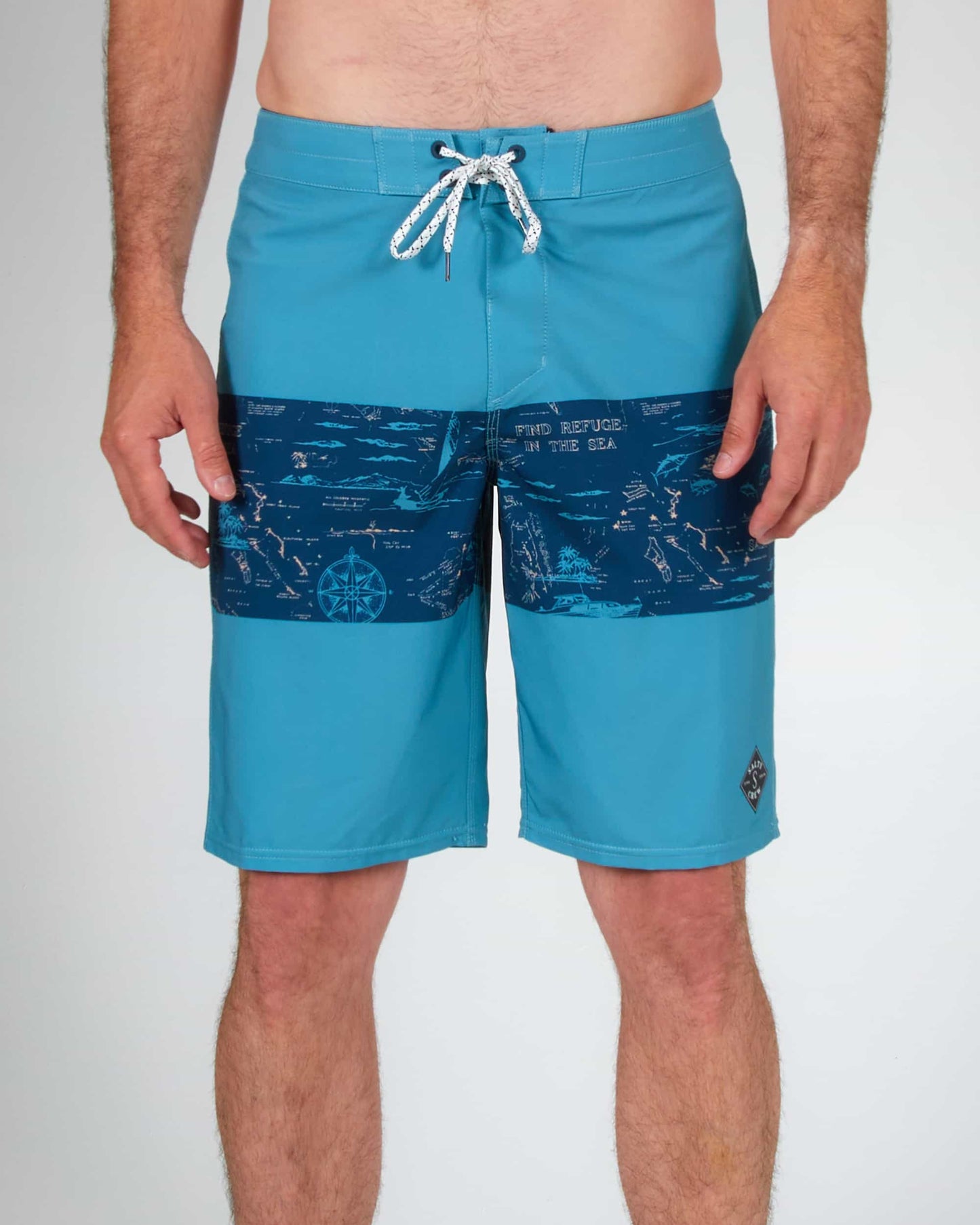 Salty crew CALÇADOS TOPWATER BOARDSHORT - NAVY/AQUA em NAVY/AQUA