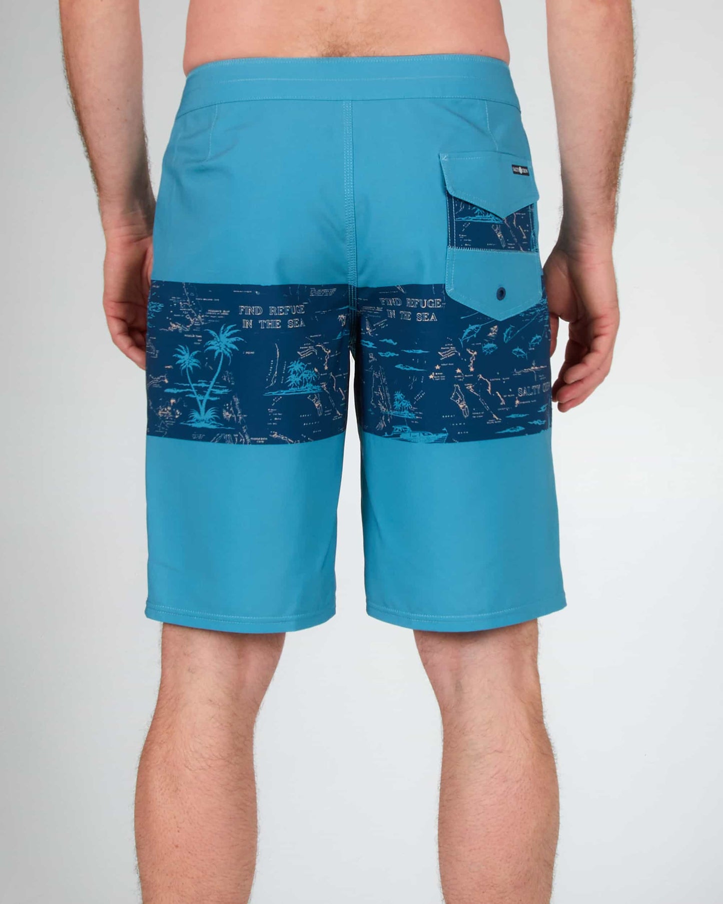 Salty crew CALÇADOS TOPWATER BOARDSHORT - NAVY/AQUA em NAVY/AQUA