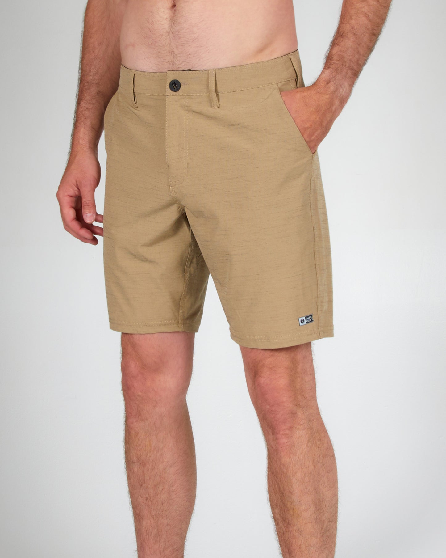 Vista frontal del Drifter 2 19" Khaki Hybrid Walkshort