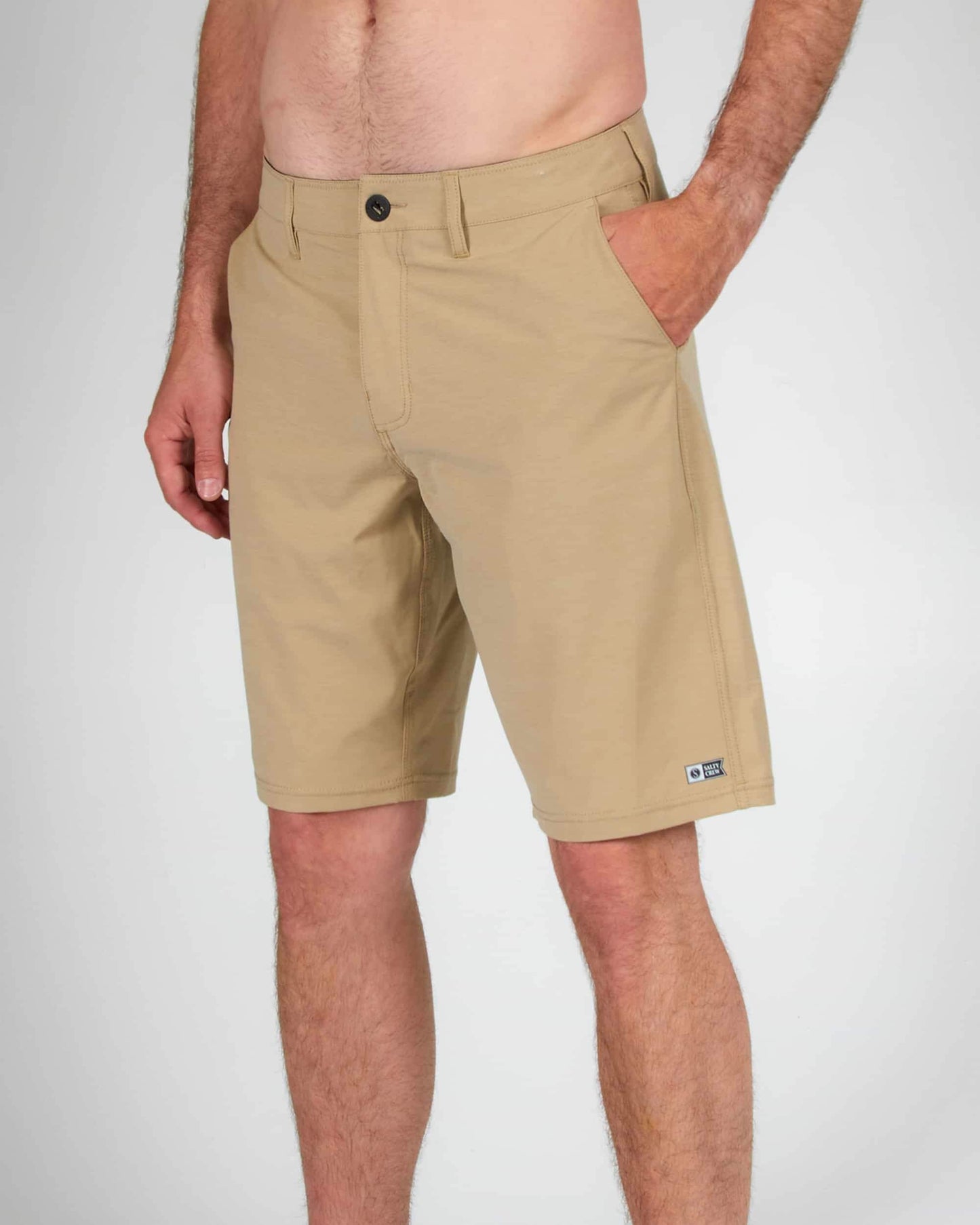 Salty crew SHORT DRIFTER 2 SOLID HYBRID - Khaki in Khaki