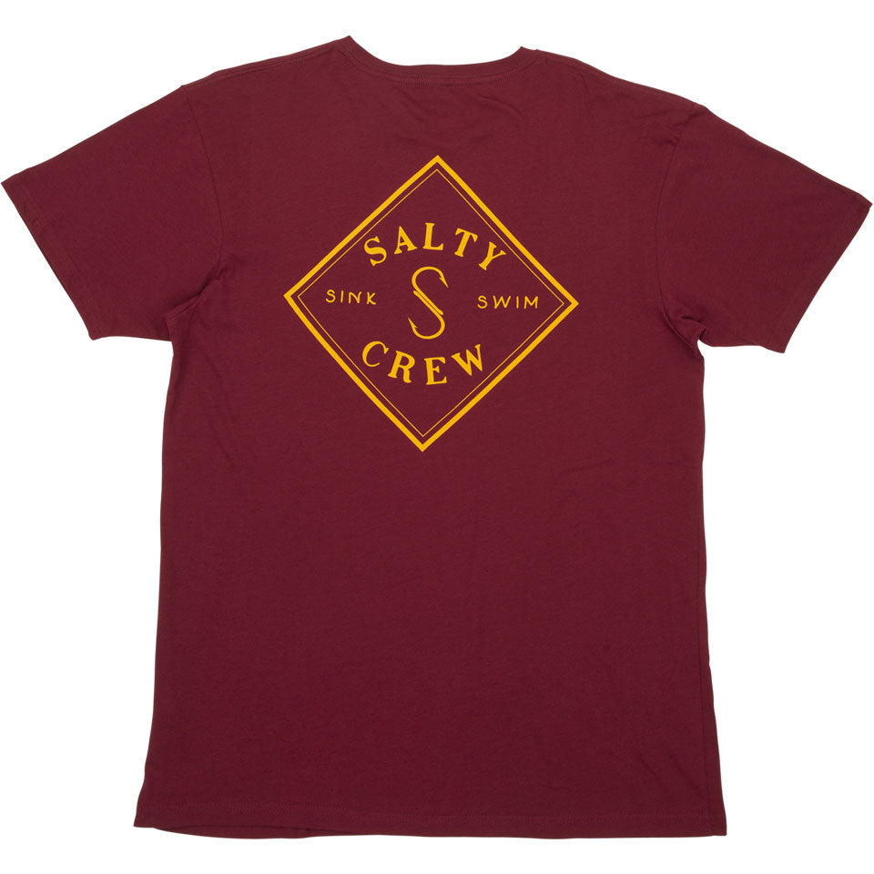 Salty Crew TEE S/S Tippet S/S Premium Tee in Burgundy