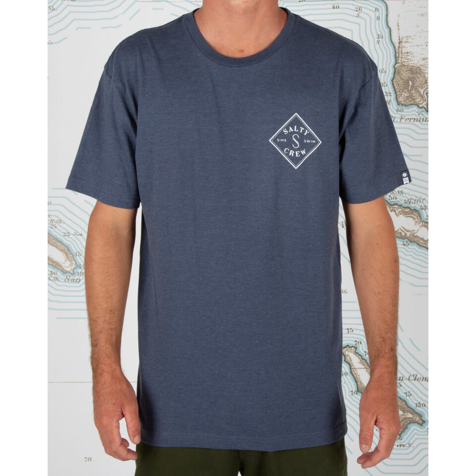 Salty crew Men's Tees Tippet Harbor Heather Premium S/S Tee in Harbor Heather