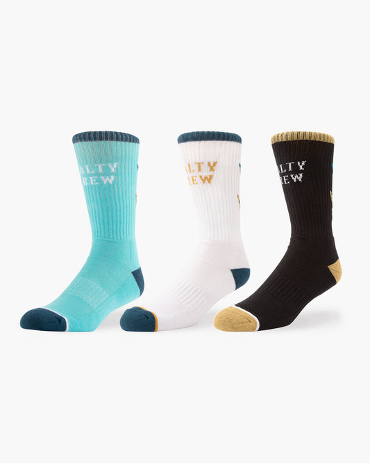 Salty crew Tailed 3 Pack Socks in Assorted