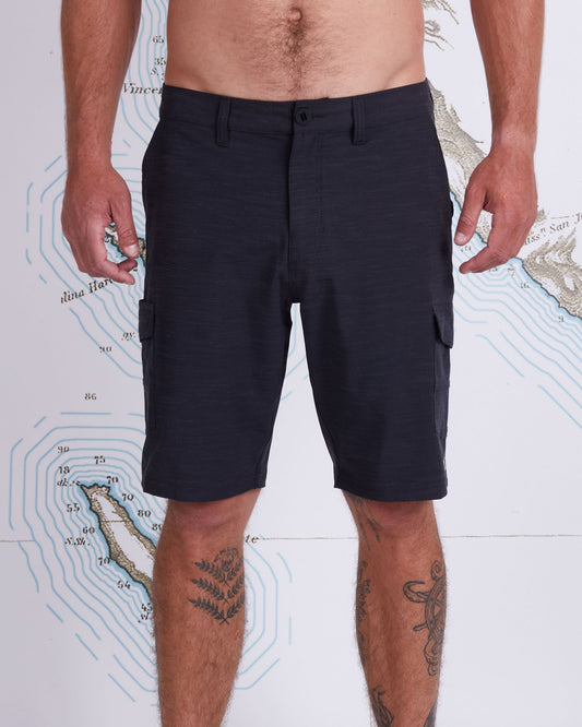 Salty crew SHORTS DRIFTER 2 CARGO HYBRID - Charcoal in Charcoal
