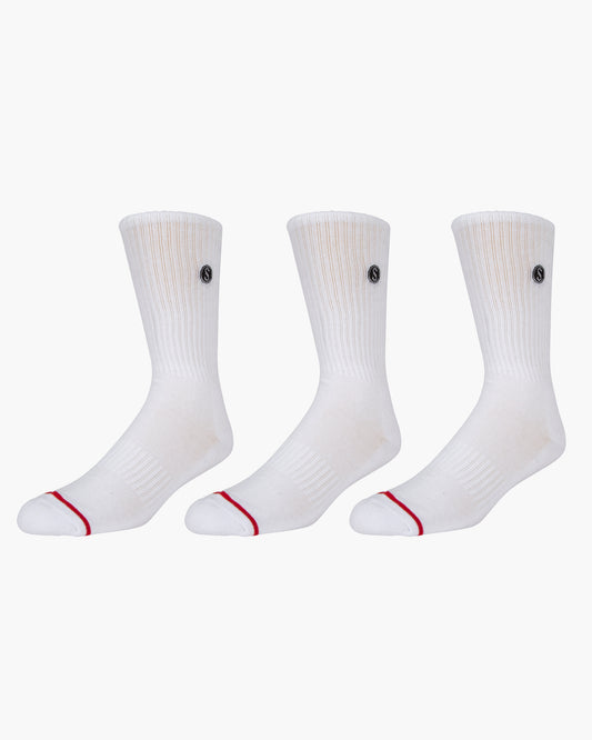 Salty Crew Hombres - Line Up 3 Sock Pack - White