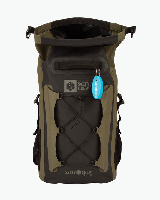 Voyager Black/Military Roll Top Backpac salty crew dry bag